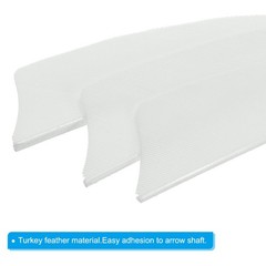 50 Pack Arrows Vanes 4 Inch Arrow Feather Right Wing White for DIY