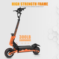 5600W 60V 27AH Foldable Scooter Adult Dual Motor 11in Off-Road Tire USA