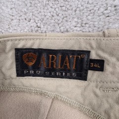 Ariat Jodhpurs Womens Size 34L Beige Flat Front Horse Riding English Reinforced