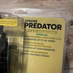 New Archery Products Apache Predator Green LED Stabilizer Black NAP-60-795