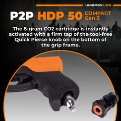 Umarex P2P HDP 50 Compact Gen 2 .50 Caliber CO2 Paintball Pistol 2292331