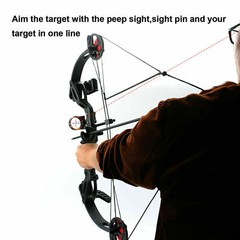 15-29 Lbs Compound Bow Archery for Youth Beginner Right Handed 260 fps 19”-28”