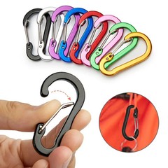 6/12pcs Carabiner Buckle Clip Outdoor Hiking Small Aluminum KeyChain Spring Hook