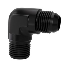 8AN to 1/2″ NPT 90 Degree Black Aluminum Male Fitting YZSTL-8AN-1/2NPT-90