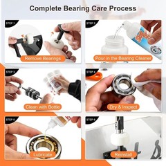 Skate Bearing Cleaning Kit – Portable Complete Bearing Maintenance System wit…