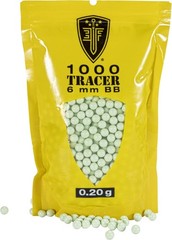 Tracer BBS Glow-in-The-Dark 6mm Airsoft BBS Ammo, 1000 Count