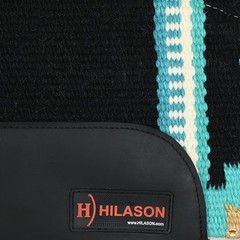 HILASON 32×32 In Western Horse Saddle Wool Blanket Pad Fur Padding Black