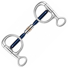 Blue Sweet Iron Copper Roller Baucher Bit Hanging Cheek Equestrian Horse Bit