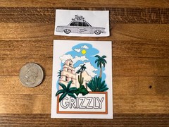 Grizzly Griptape Tropical Resort Sticker Torey Pudwill Skateboarding Supreme