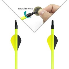 24PCS 30 in Archery Arrows Carbon Shaft Spine 500 OD 7.8 mm with Removable Tips