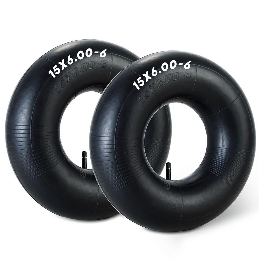 2 Pack 15×6.00-6 Inner Tube | Durable Replacement Tire Tubes with TR-13 Valve…