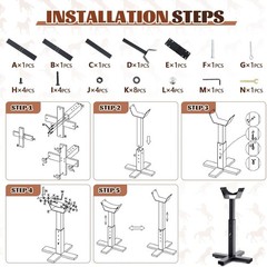Adjustable Farrier Stand Metal Horse Hoof Trimming Equipment with 5 Heights