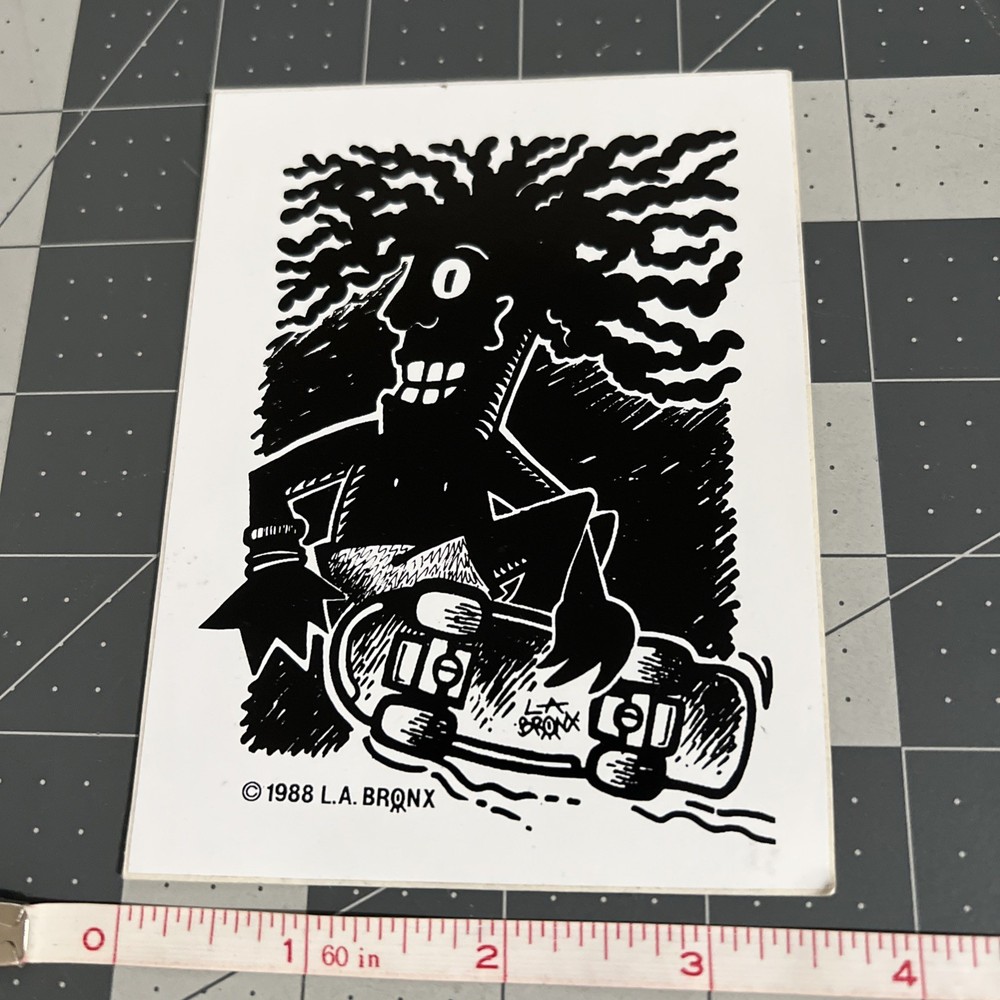Vintage Skateboard Sticker-L.A. Bronx 1988 Original NOS Very Rare Sticker Decal