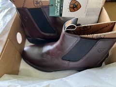 Ariat Jr Classic Pro Paddock Boots Cordovan Brown Size 4 -Sole 10” Long ,Ball 4”
