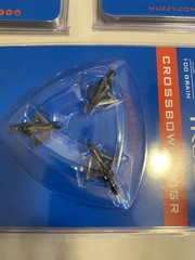 5 Muzzy Trocar Crossbow Broadheads 100 grain 3 Blade 1 3/16″ Cutting Diameter