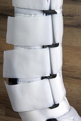 20AI Large Hilason 4 In 1 Horse Leg Combo Sport Boots White Pair