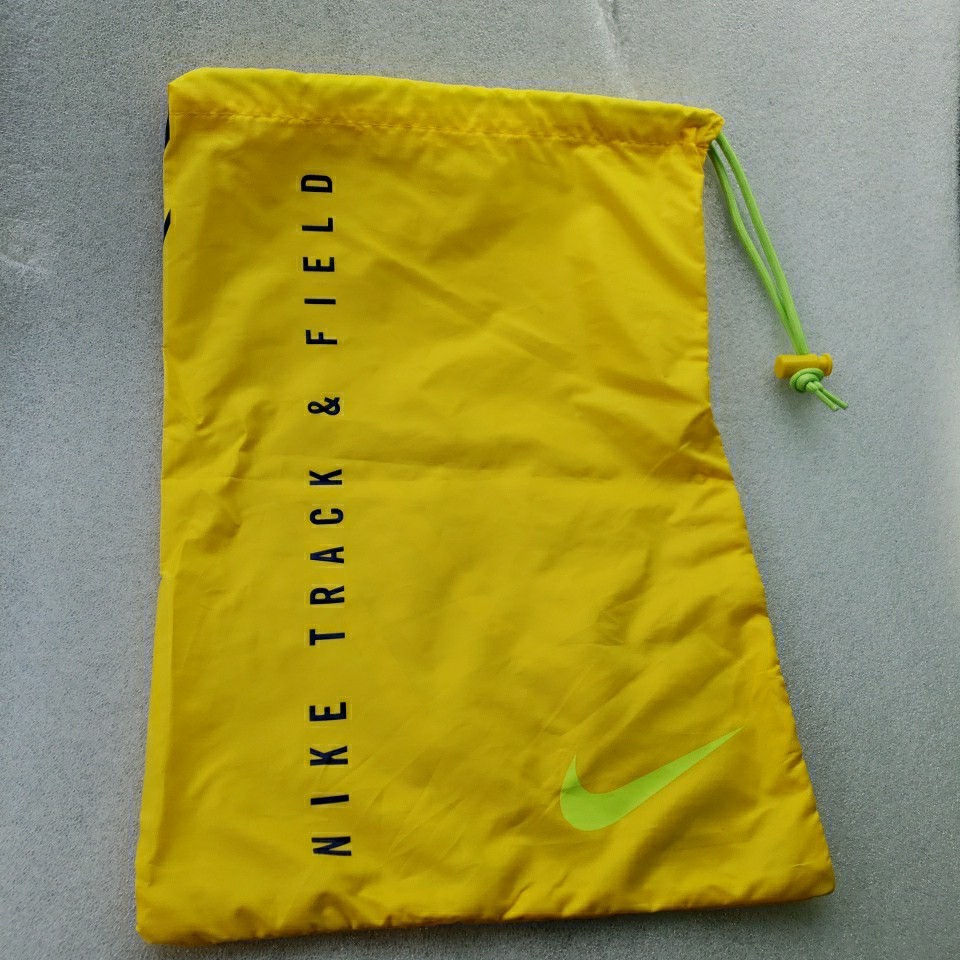 Nike Yellow Nylon Track & Field String Closure Storage Shoe Bag 16.5″x11.5″ NWOT