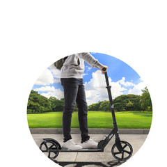 HALO Rise Above Supreme Big Wheel (8″) Scooter – Black – Adults and Kids