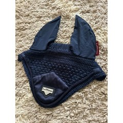 LeMieux Loire Navy Fly Hood Large Horse Ear Bonnet Sound Softening
