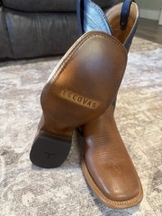 Tecovas The Doc Men’s 10D Leather Western Cowboy Boots Tan/Brown Vamp Blue Shaft