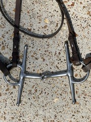 Complete English Bridle Set — Full Cheek Snaffle Bit + Leather Bridle + Braided