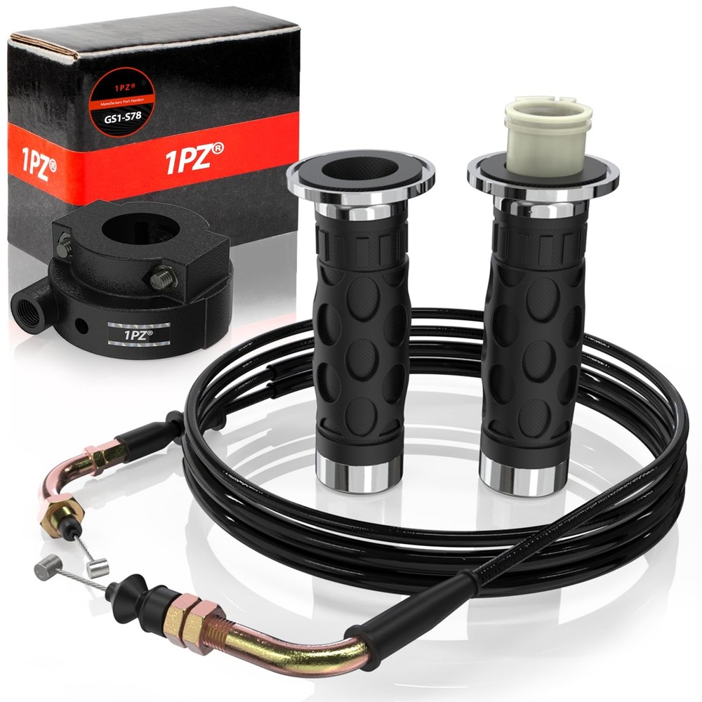 7/8″ Universal Throttle Twist Grip Set with Throttle Cable for 50cc 80cc 125c…
