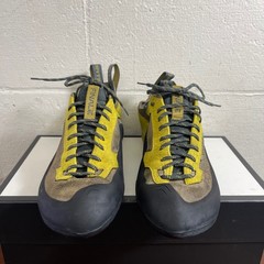 La Sportiva Finale Yellow Brown Black Rock Climbing Shoes Lace up Men’s 12.5 US