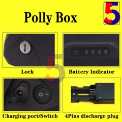 eBike Polly Battery Case 18650 DP-6C Polly Battery Box+KT Controller Kit 36V/48V