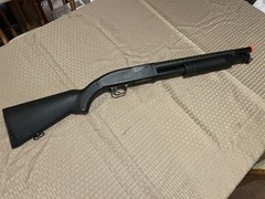 Double Eagle M58A M500 Tactical Heavy Weight Airsoft Pump Shotgun w/ Full Stock