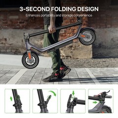 Adult Electric Scooter 30km Long Range Folding E-Scooter Urban Commuter Used