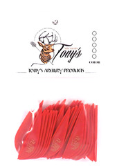 2.5″ Vanes Tonys All New Supper Wave Archery Vanes Red 50PK TNYSWV3343C