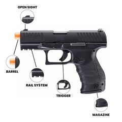 Airsoft Pistol Handgun – Walther PPQ Gas Blowback GBB 320 FPS 20 Round 6mm BBs