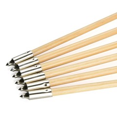 6X 32″ White Wooden Arrows Handmade Flu-Flu Archery Target Bow Hunting Shooting