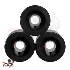 Cal 7 60mm 83A Cruiser Skateboard Black Wheels BLACK (4 Pcs) + ABEC-7 Bearings