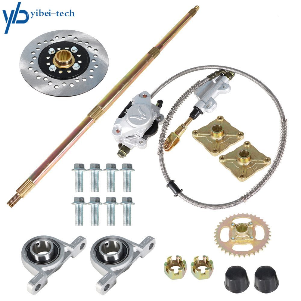 32» Go Kart Rear Axle Kit + Brake Assembly +Sprocket Hub Drift Trike
