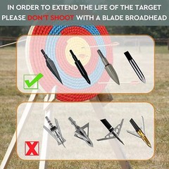 50CM Field Point Archery Target Solid Straw for Bow and Arrow Shooting Practice