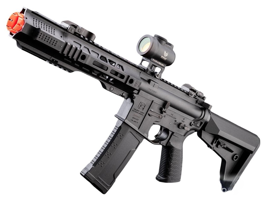 6mmProShop SAI Licensed GRY AR-15 Airsoft AEG Rifle (Black / 6.5″ / Gun Only)
