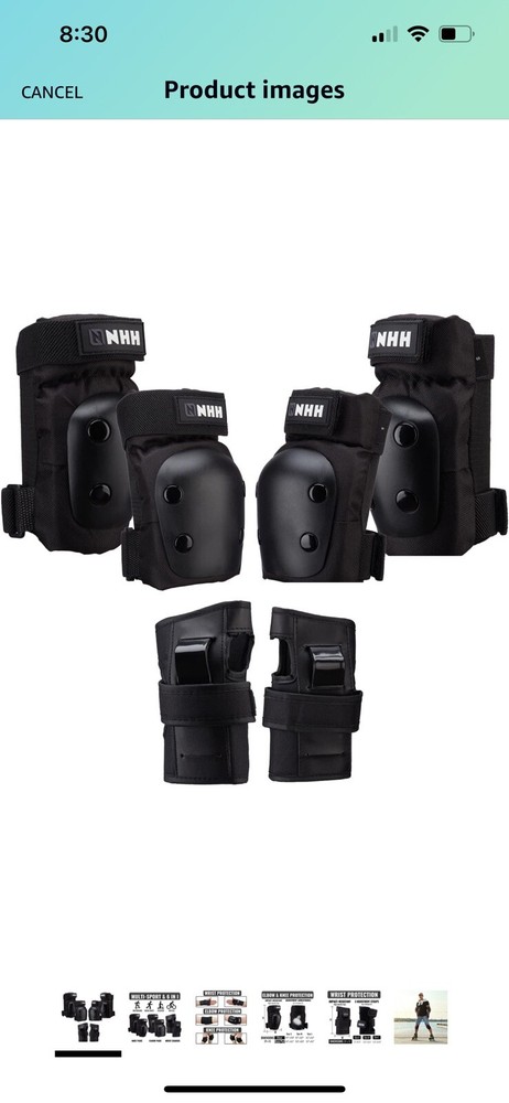 Adult &Kids Knee Pads Elbow Pads Wrist Guards 6 In 1 Protective Gear Skateboard