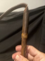 Victorian Burlesque Wood And Leather Riding Crop 19 In