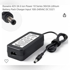 Duxwire 42V 2A Li-ion Power 10 Series 36V 2A Lithium Battery Charger TY-4220