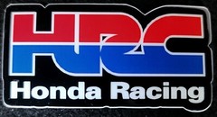HONDA RACING STICKER «BLACK RED BLUE» 3 X 1 1/2″ GLOSSY THICK WATERPROOF OUTDOOR