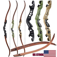 25-60lbs 62» Takedown ILF Recurve Bow Wooden Color Limbs Archery Competition US
