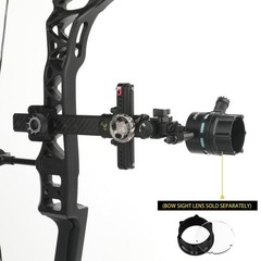 Compound Bow Sight 1 Pin,4X 6X 8X Lens, 0.019″ Fiber, Carbon Fiber Long Bar, …