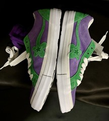 CONVERSE GOLF LE FLEUR X ONE STAR OX PURPLE HEART SUEDE SNEAKERS 9.5M 11.5W NEW