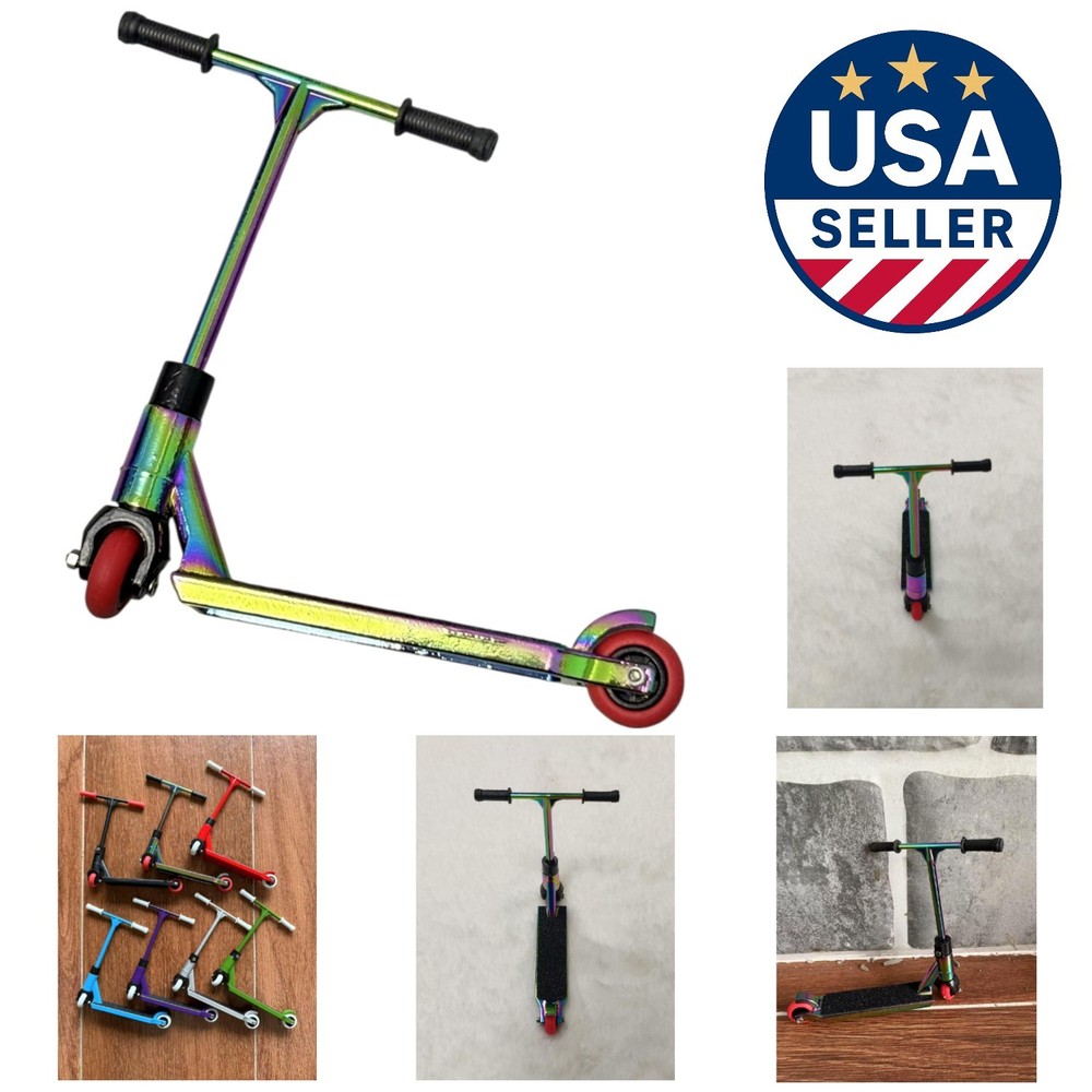 Pro Metal Finger Scooter – 25g Lightweight Alloy Rainbow Stunt Toy for Teens