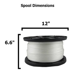 QNR 1/4 inch Knotrite Nylon Rope – 500 foot spool | 100% Nylon – Solid Braid – D