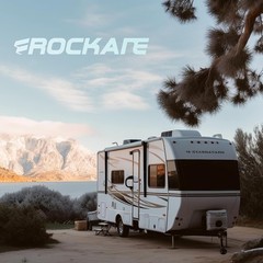 Rockane Dual 6» Trailer Jack Swivel 2000LBs with Chock, sliver and black