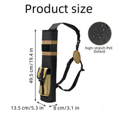 Adjustable Archery Arrow Quiver Back/Shoulder Wearable Nylon Arrow Holder Pocket