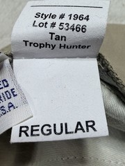 Tailored Sportsman Trophy Hunter Breeches 30 Regular Tan Knee Patch USA Made
