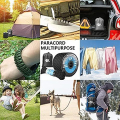 750Ib Reflective Paracord Rope,100′ 200′ 500′ 1000′, 4Mm 11 Strand Parachute Spo